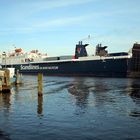 Die Ask beim auslaufen aus dem Hafen von Travemünde