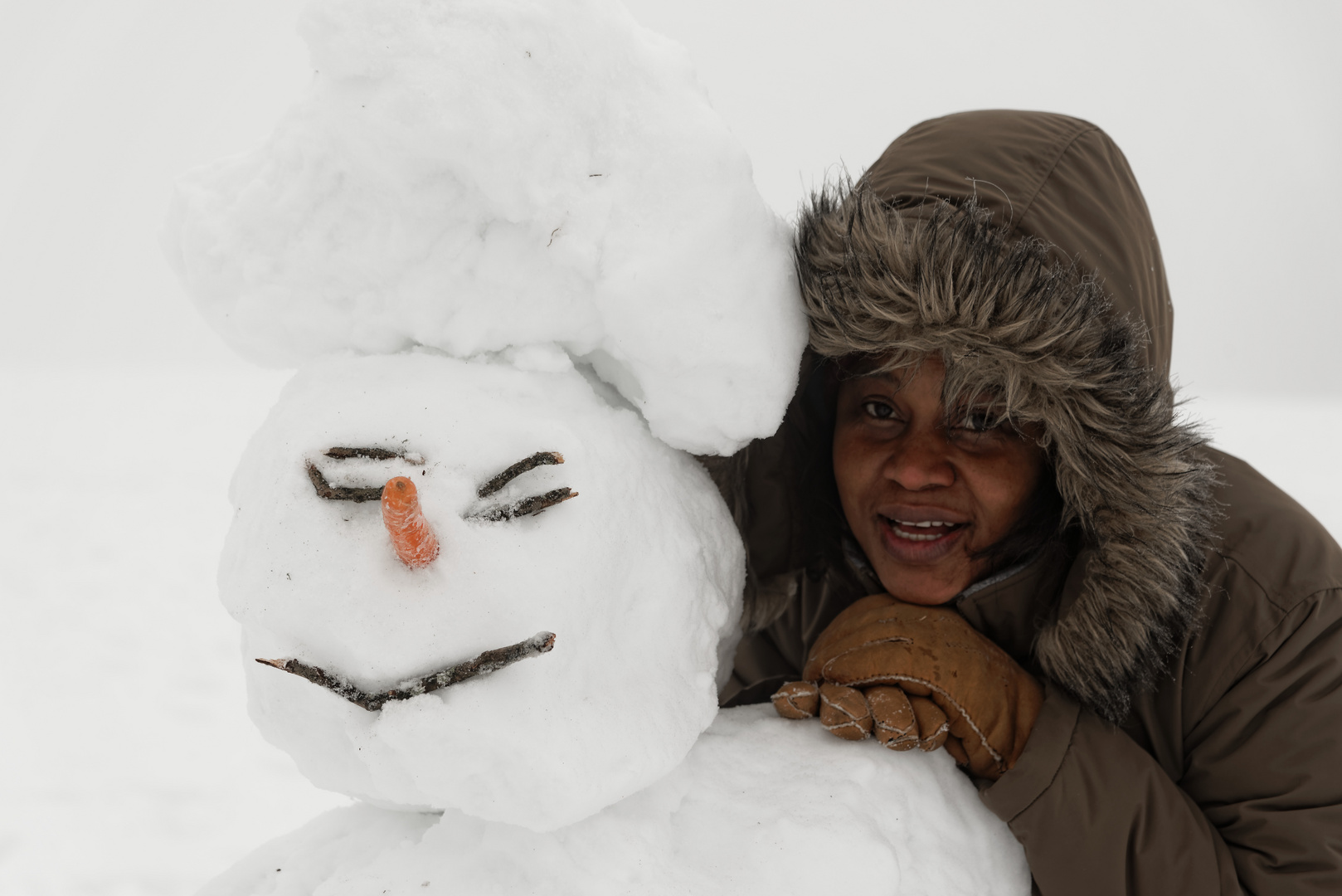 Die Auflösung: Spaß mit einem Schneemann (oder einer Schneefrau?)