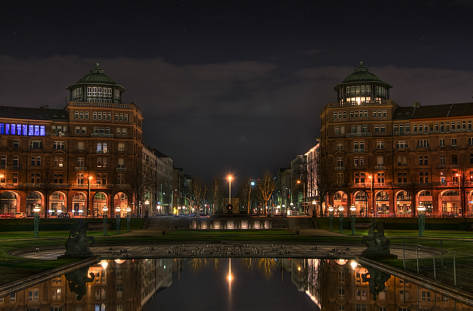 Die Augustaanlage in Mannheim - HDR