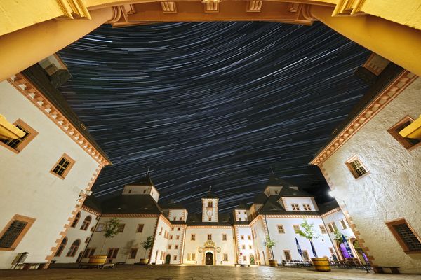 die Augustusburg nachts um halb eins