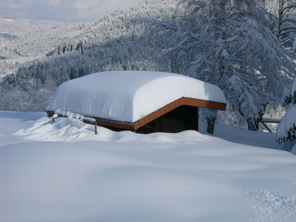 die Aussicht aus meinem Wohnzimmerfenster im Winter 2006