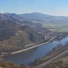 Die Aussicht des Malers "Dorell" beim Dubicer Kirchlein auf die Berge und den Fluß