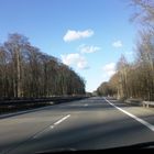 Die Autobahn A11 kurz vor der Abfahrt Pfingstberg