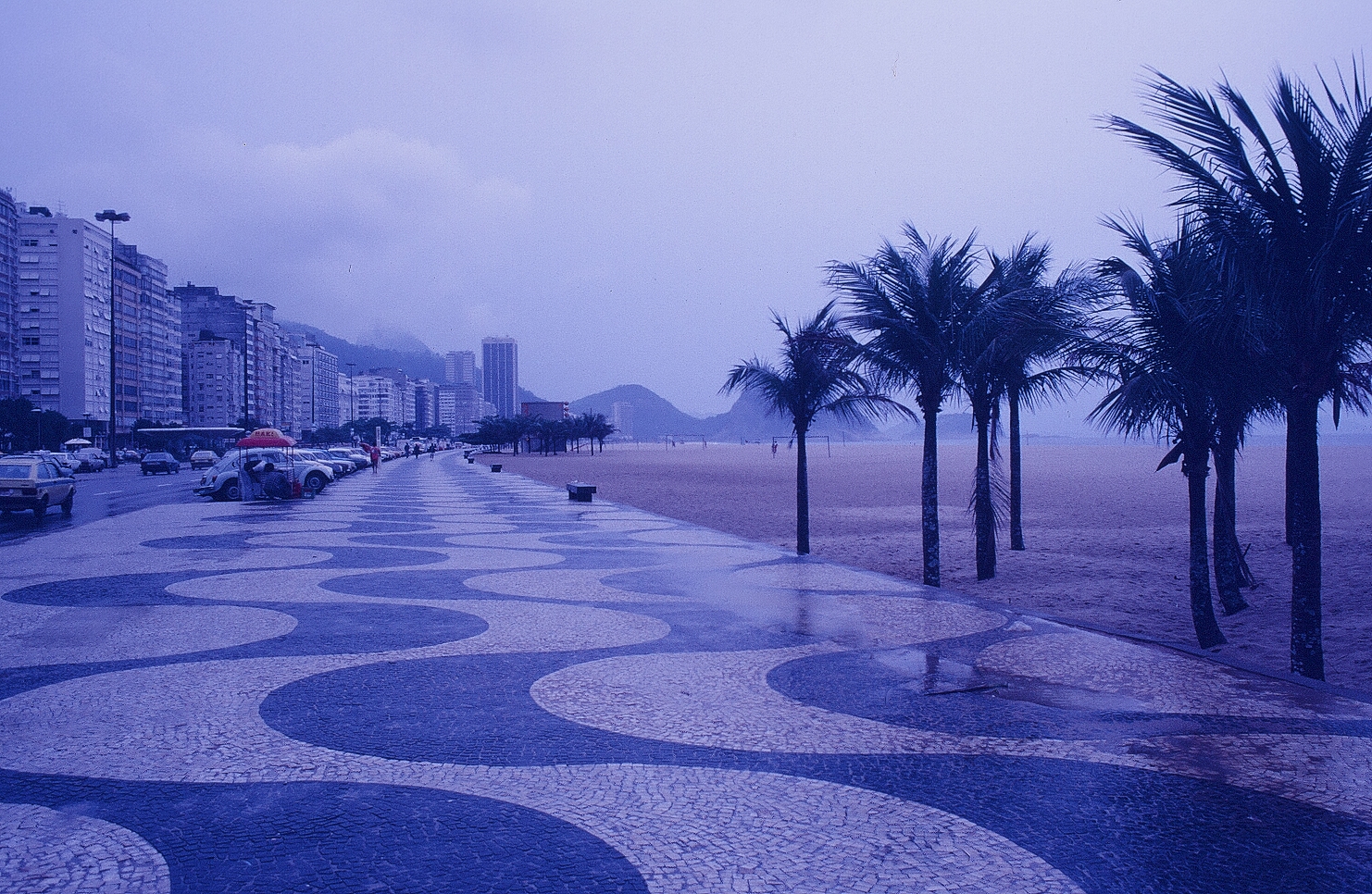 DIE AVENIDA ATLANTICA IN RIO DE JANEIRO VOR 40 JAHREN