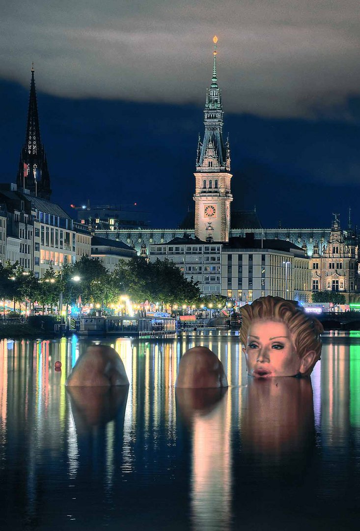 "Die Badende" auf der Alster