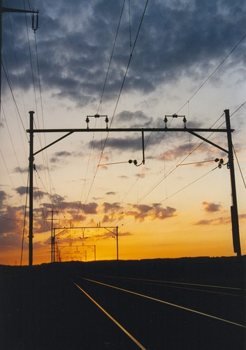 Die Bahn im Abendrot