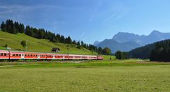 Die Bahnstrecke zwischen Garmisch-Partenkirchen und Mittenwald