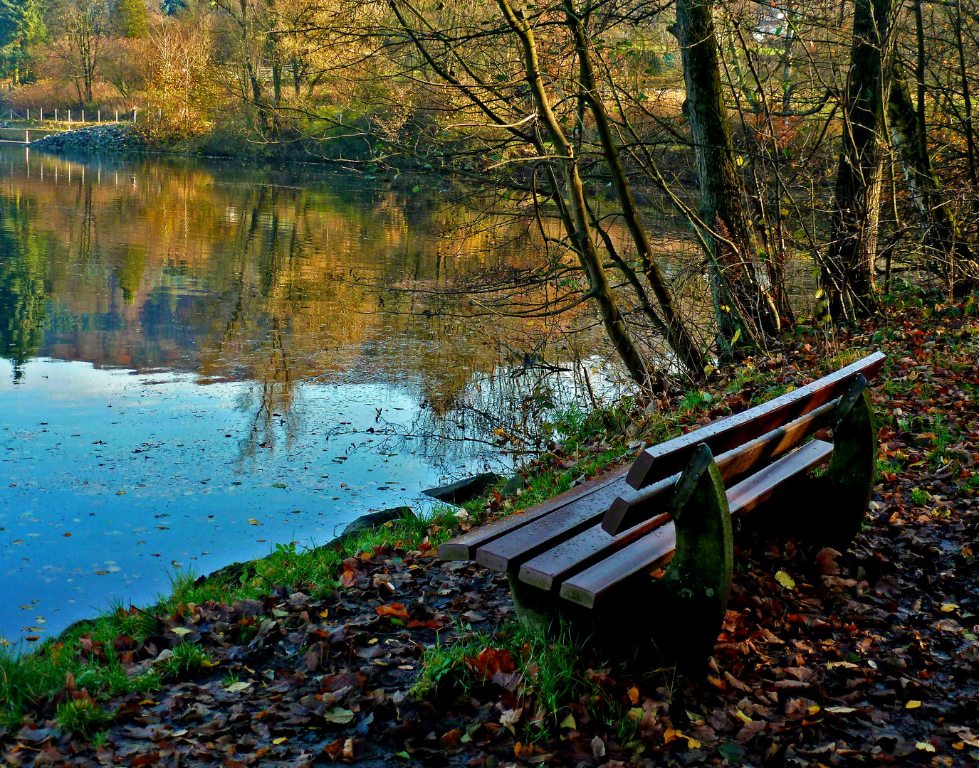 Die Bank am See ....