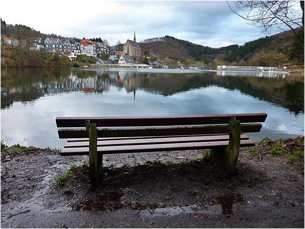 Die Bank am See Foto & Bild landschaft, bach, fluss & see, see, teich