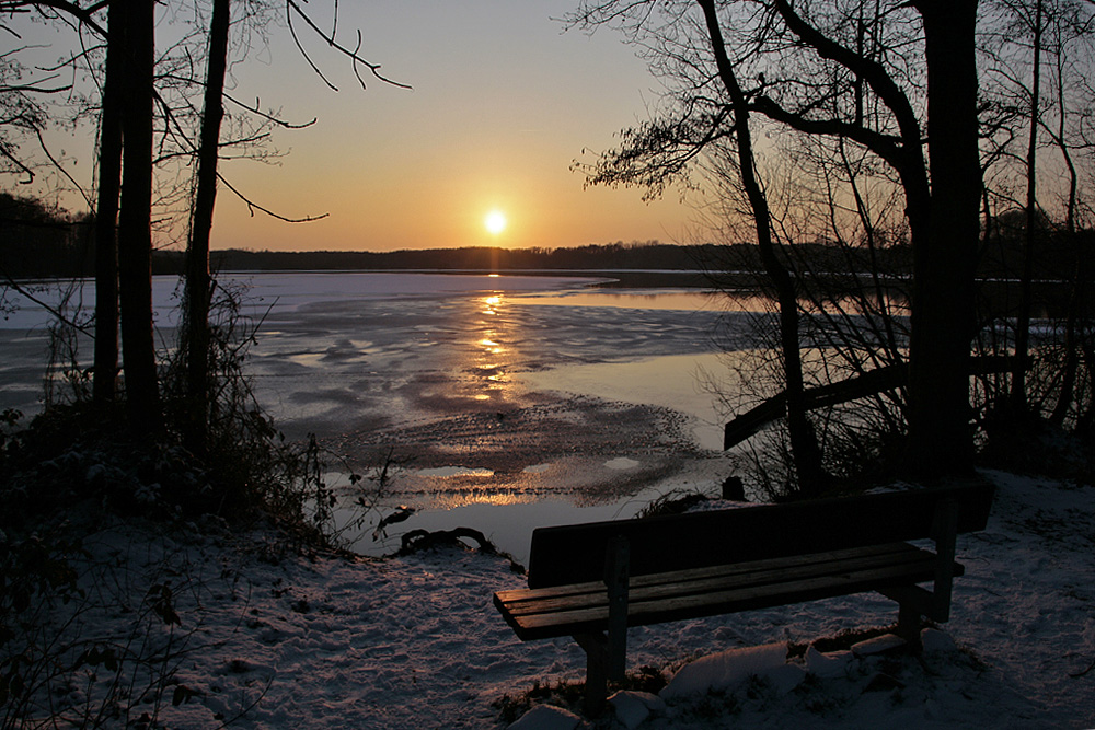 Die Bank am See...