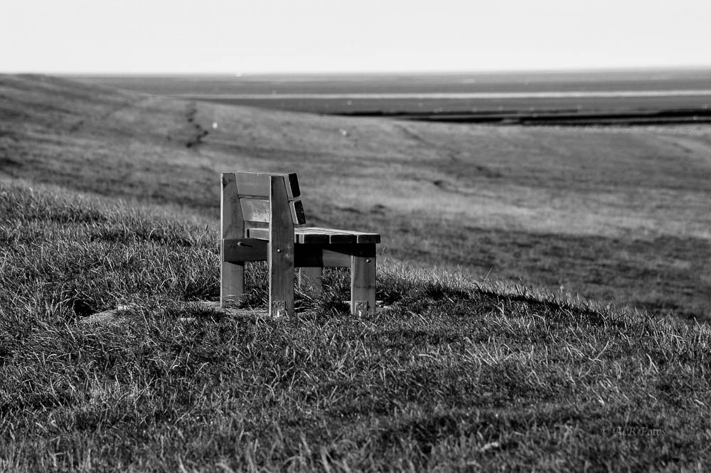 Die Bank an der Nordsee.