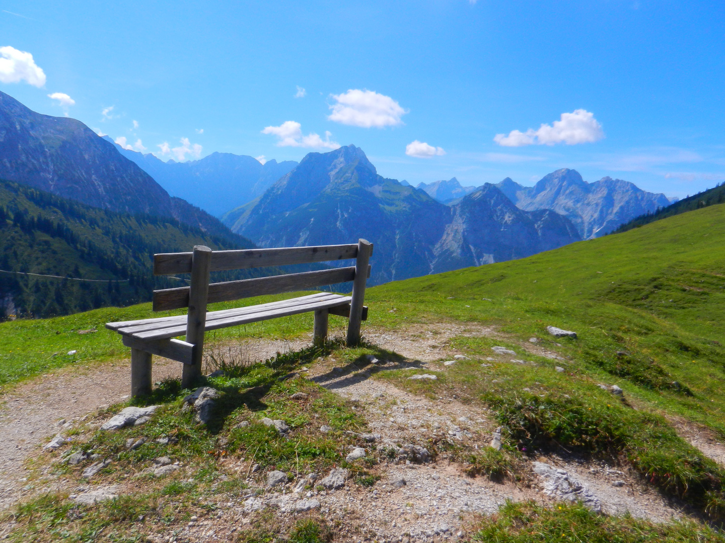 Die Bank im Karwendel