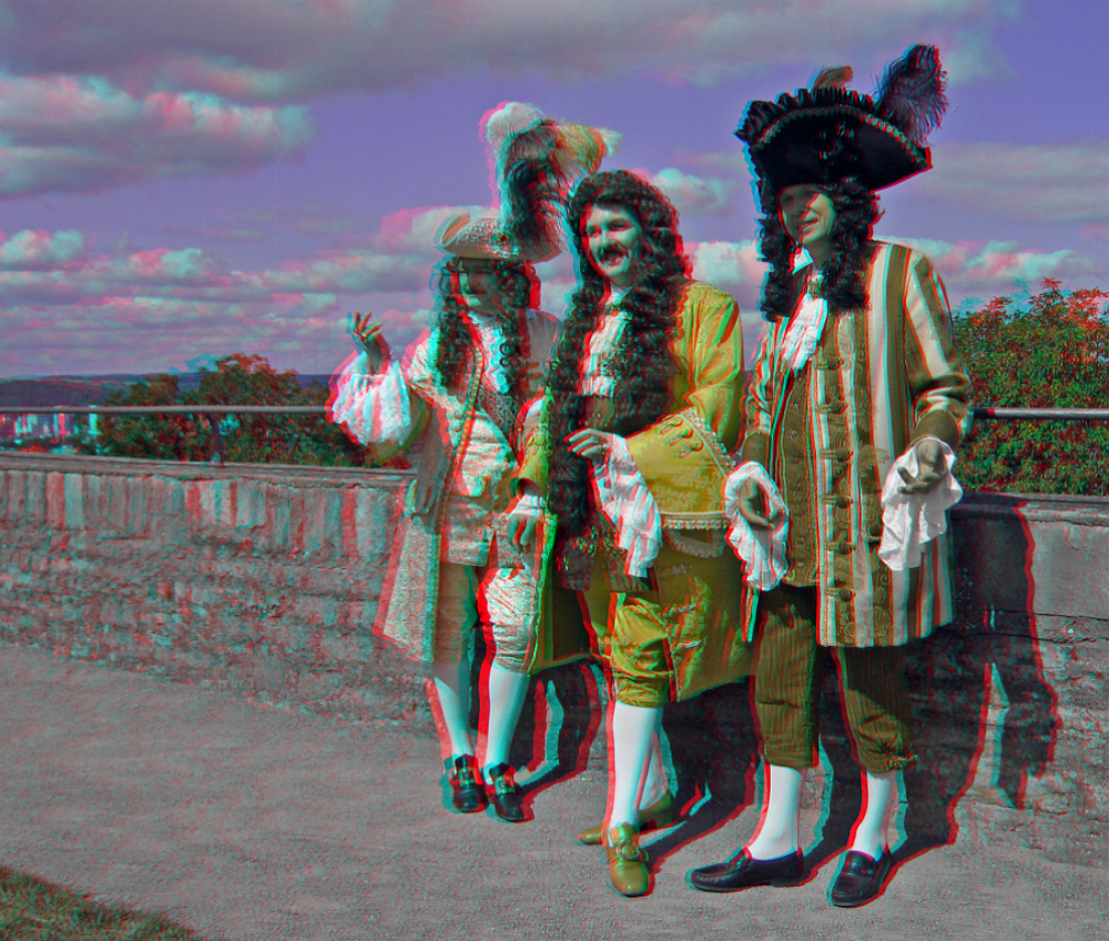 Die Barock-Herren... (3D-Anaglyphe)