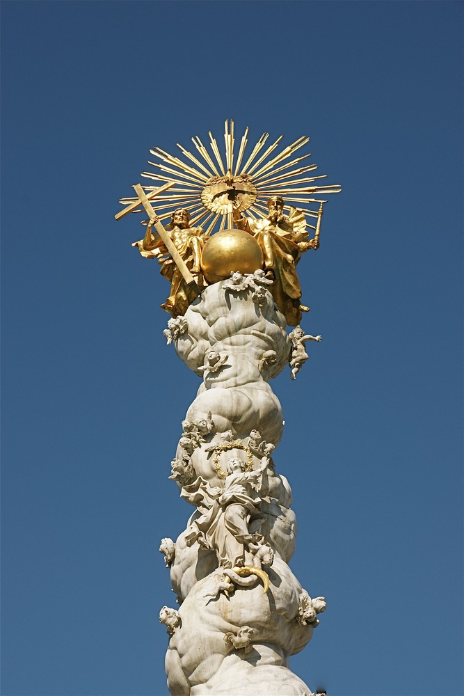 Die barocke Dreifaltigkeits-Säule in Linz