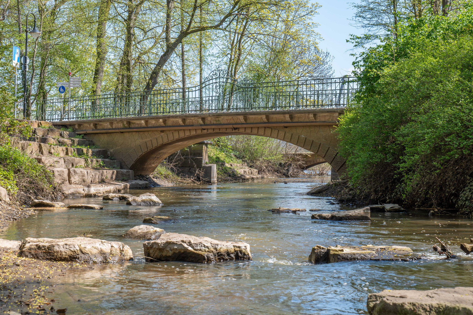 Die Bastau in Minden im Glacis 