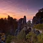 die Bastei bei Sonnenaufgang