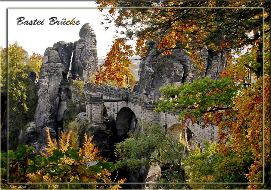 Die Bastei Brücke im Herbst...