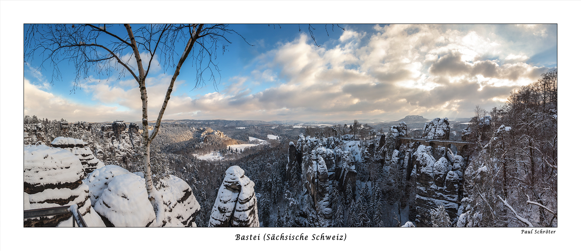 Die Bastei im Schnee 2014