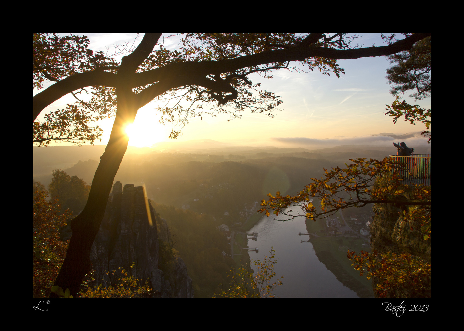 Die Bastei im Sonnenaufgang