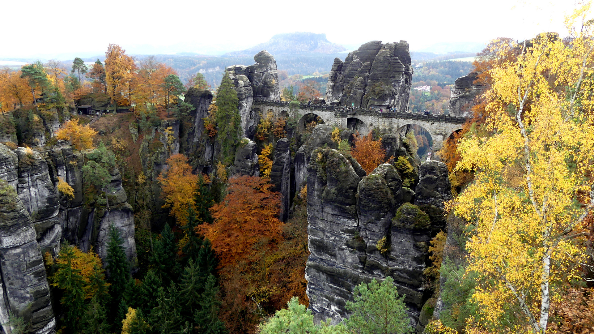 Die Bastei in der Sächsischen Schweiz