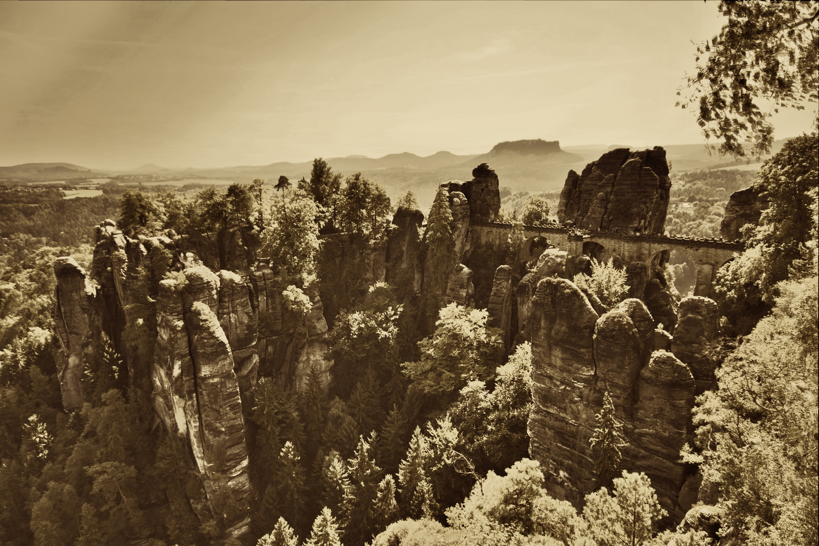 Die Bastei in der sächsischen Schweiz