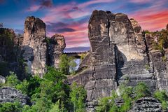 Die Bastei in der Sächsischen Schweiz