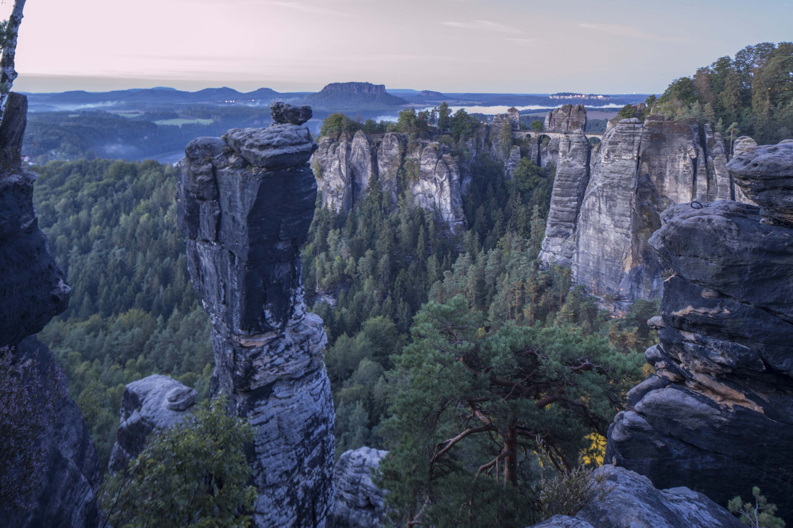 Die Bastei-Wehlnadel im Elbsandsteingebirge