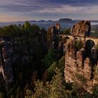 Die Basteibrücke am Morgen 