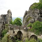 Die Basteibrücke ein Besuchermagnet in der Sächsischen Schweiz, am ruhigsten...