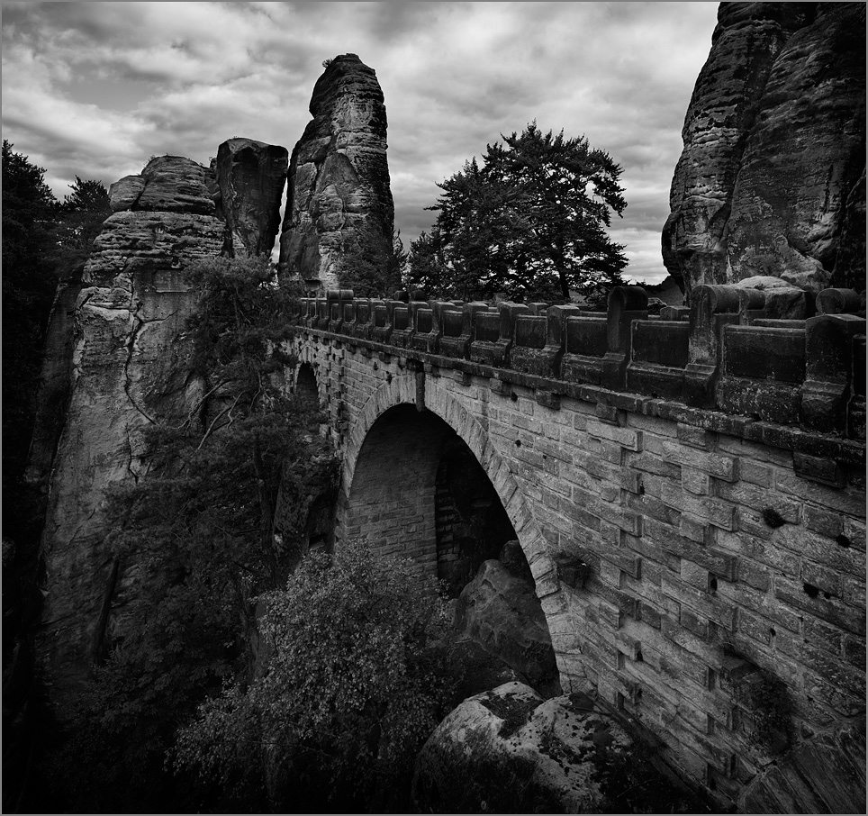 Die Basteibrücke, einmal ohne Touristen...