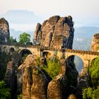 Die Basteibrücke in der Morgensonne