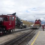 Die Bauarbeiten auf dem Schafberg machen auch......