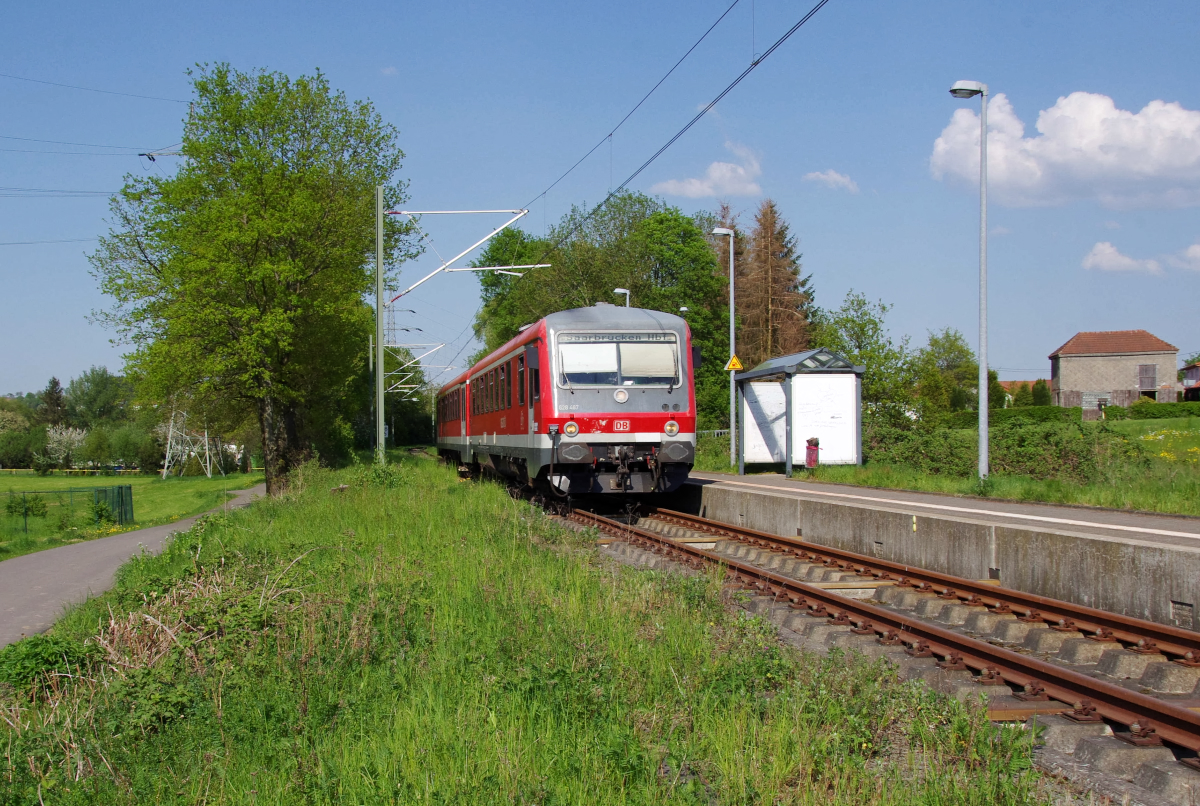 Die Baureihe 628 ist hier täglich im Einsatz