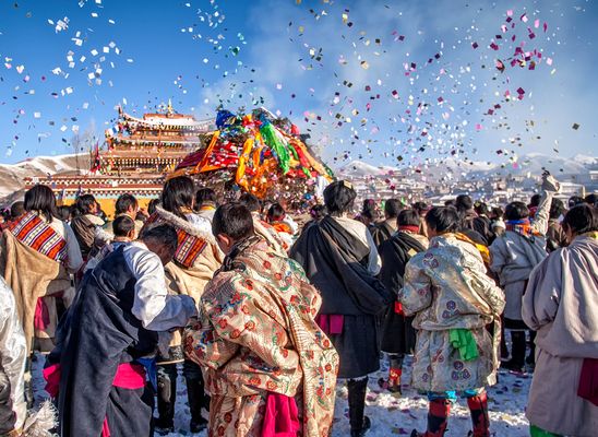 die Begeisterung der tibetischen Bevölkerung