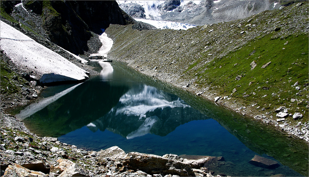 Die beiden Pointes de Mourty, 3529 m und 3564 m ...