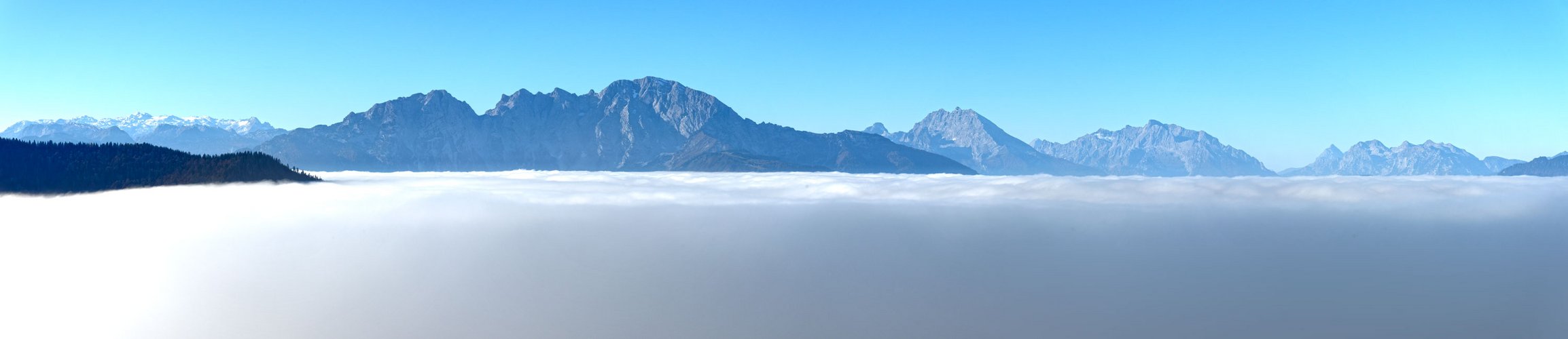 Die Berchtesgadener Alpen vom Spielberg