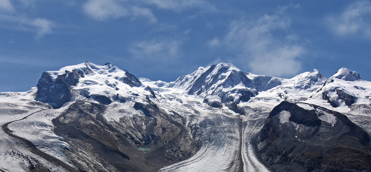 Die Berge des Monte Rosa Massivs....