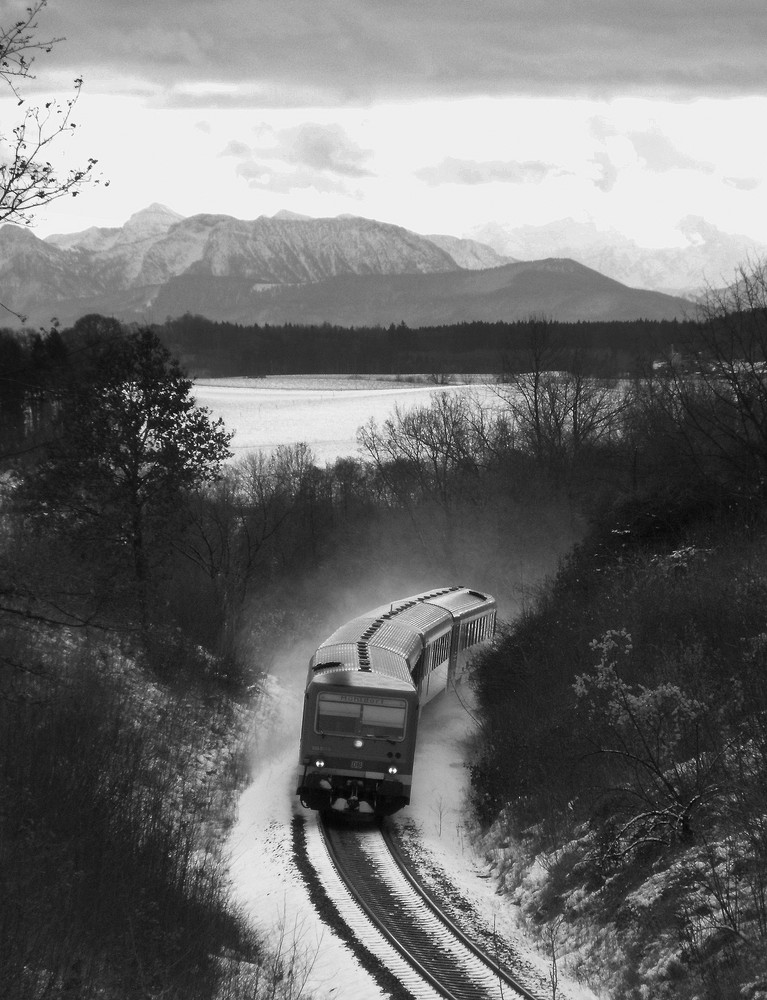 Die Berge im Rücken...