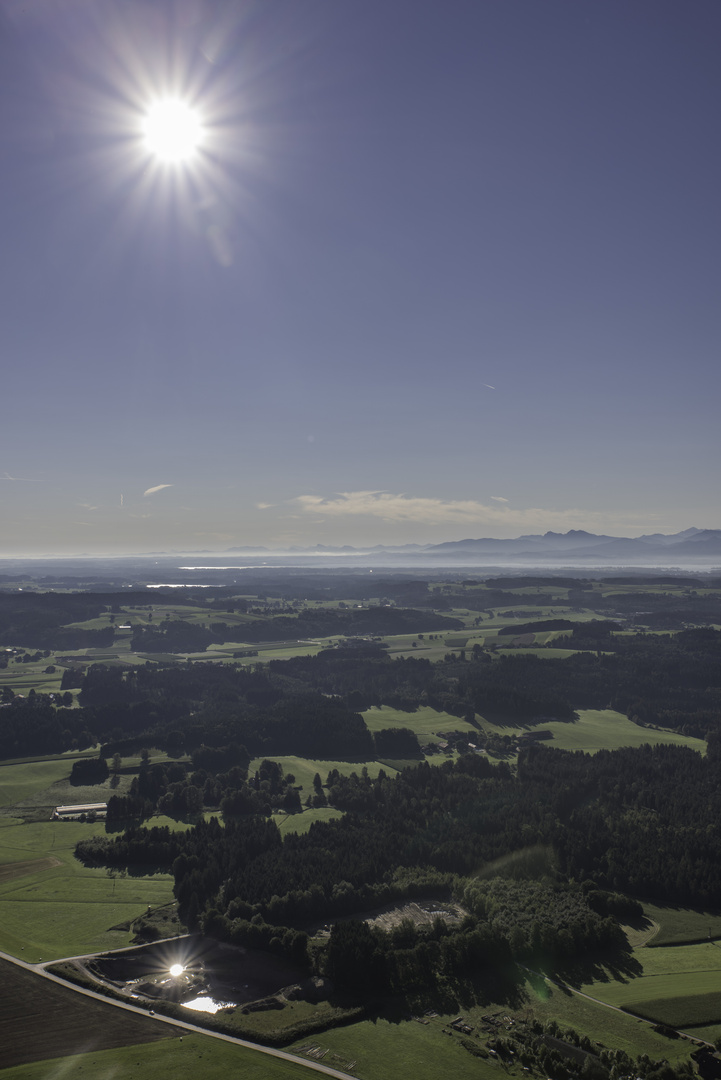 Die Berge in Sicht