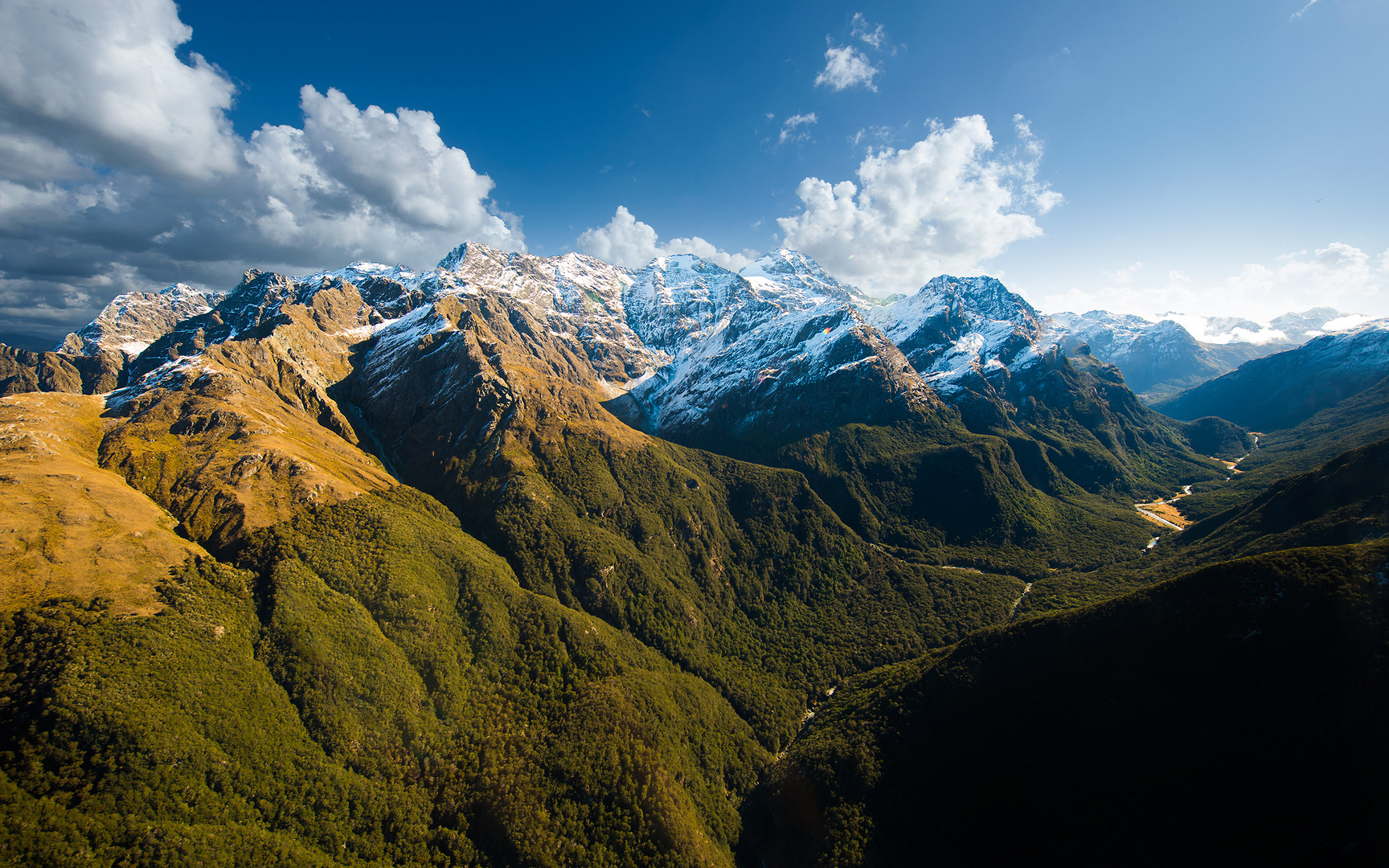 Die Berge vor Milford Sound