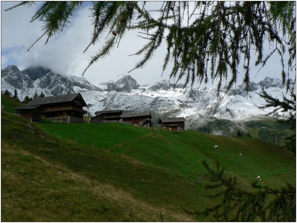 Die Berger Alm am Rande des Winters