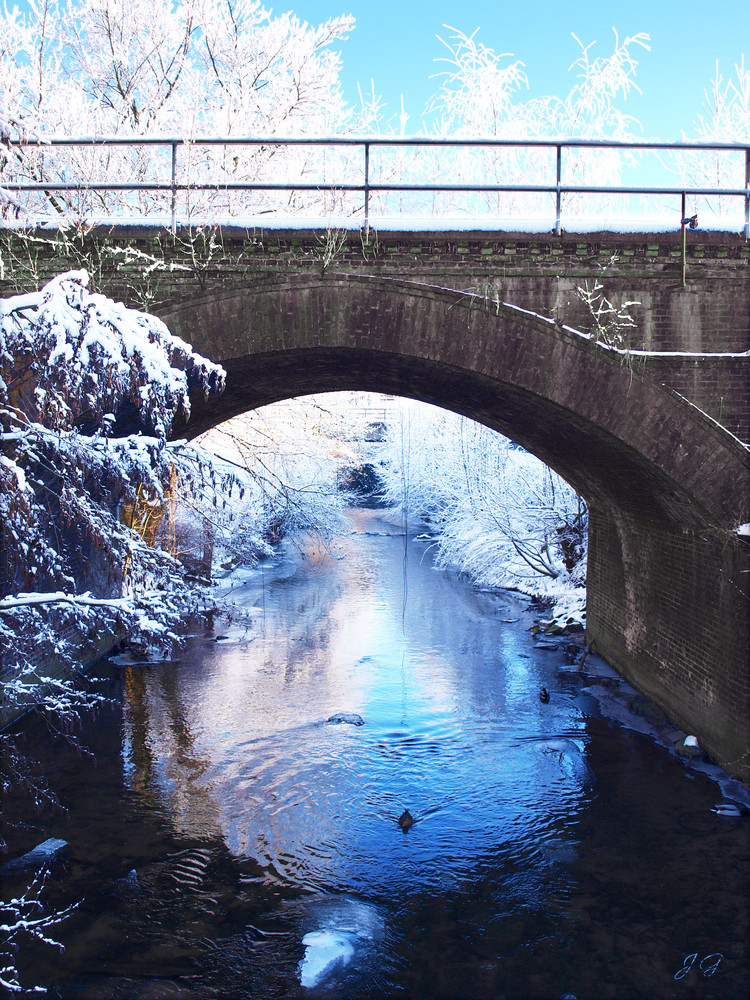 die Berkel im Winter