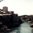 Die berühmte Brücke von Mostar in den 50er Jahren