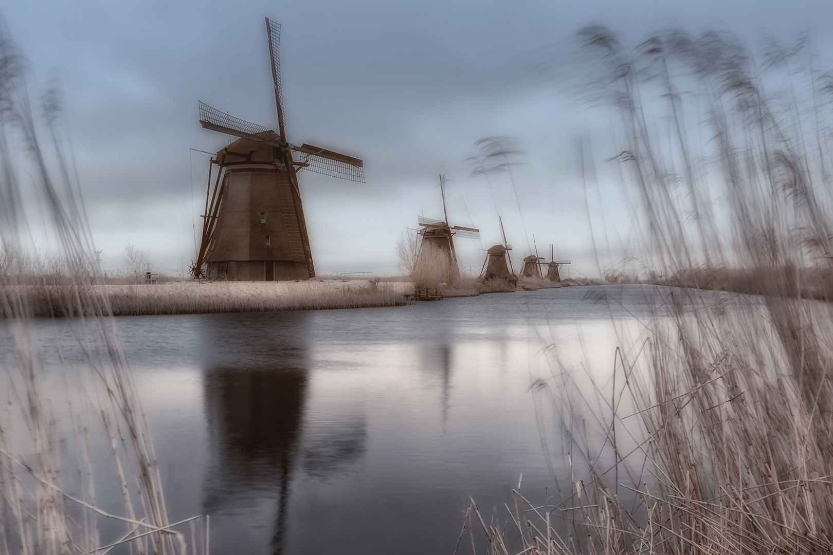 Die berühmten Windmühlen von Kinderdijk