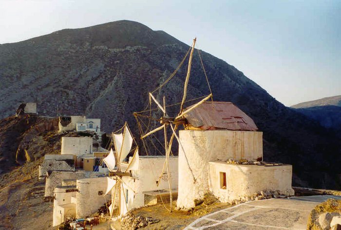 Die berühmten Windmühlen von Olympos