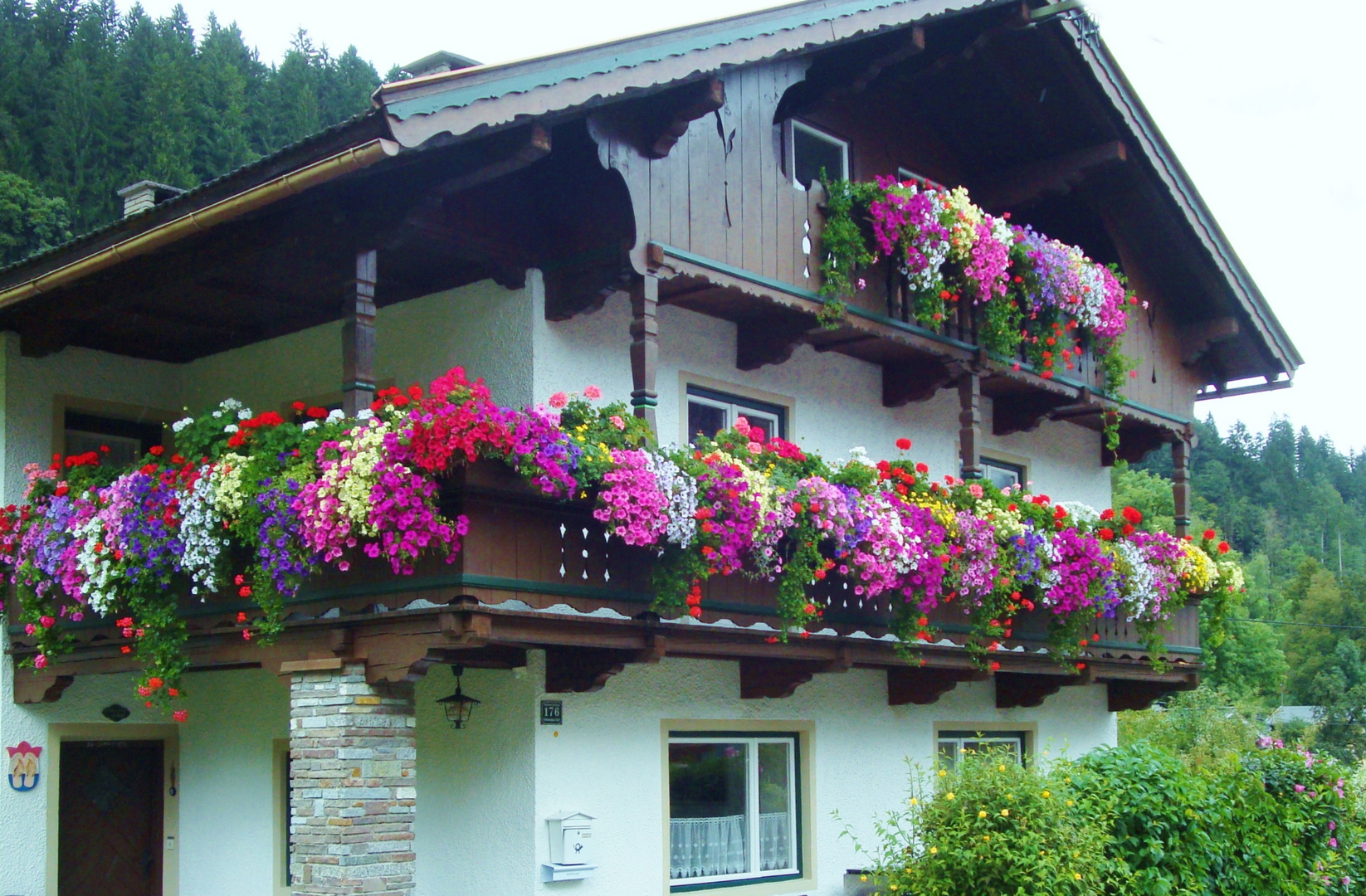 Die Bewohner sind große Blumenfreunde