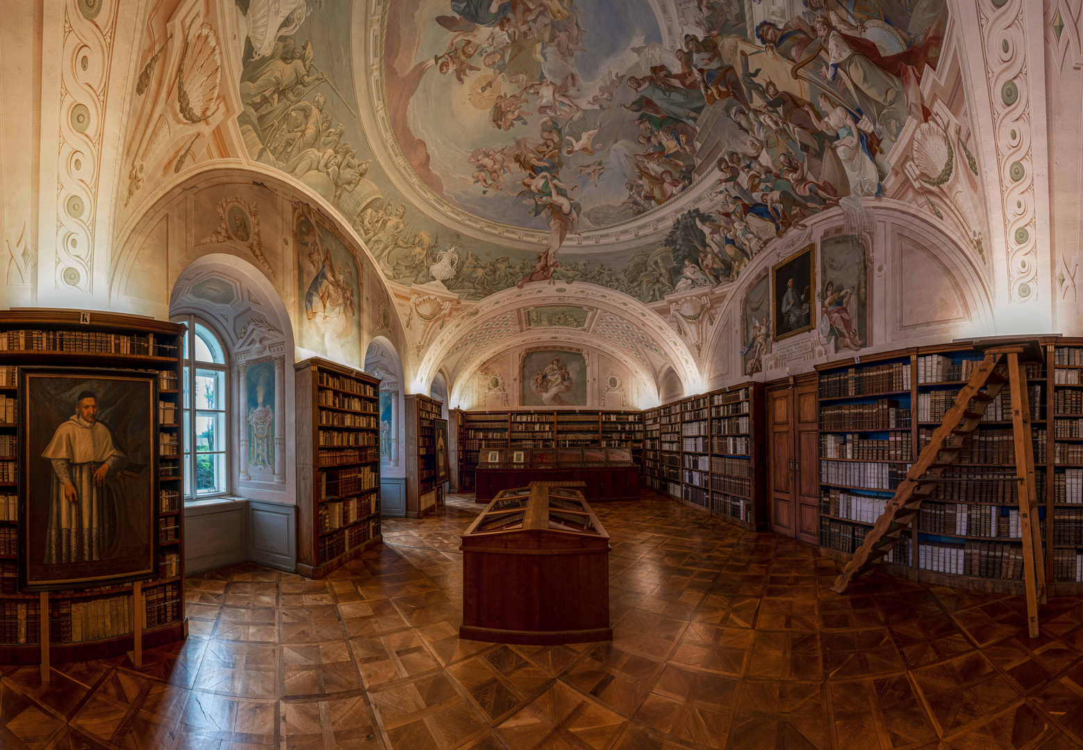 Die Bibliothek im Prämonstratenserstift Geras im Waldviertel