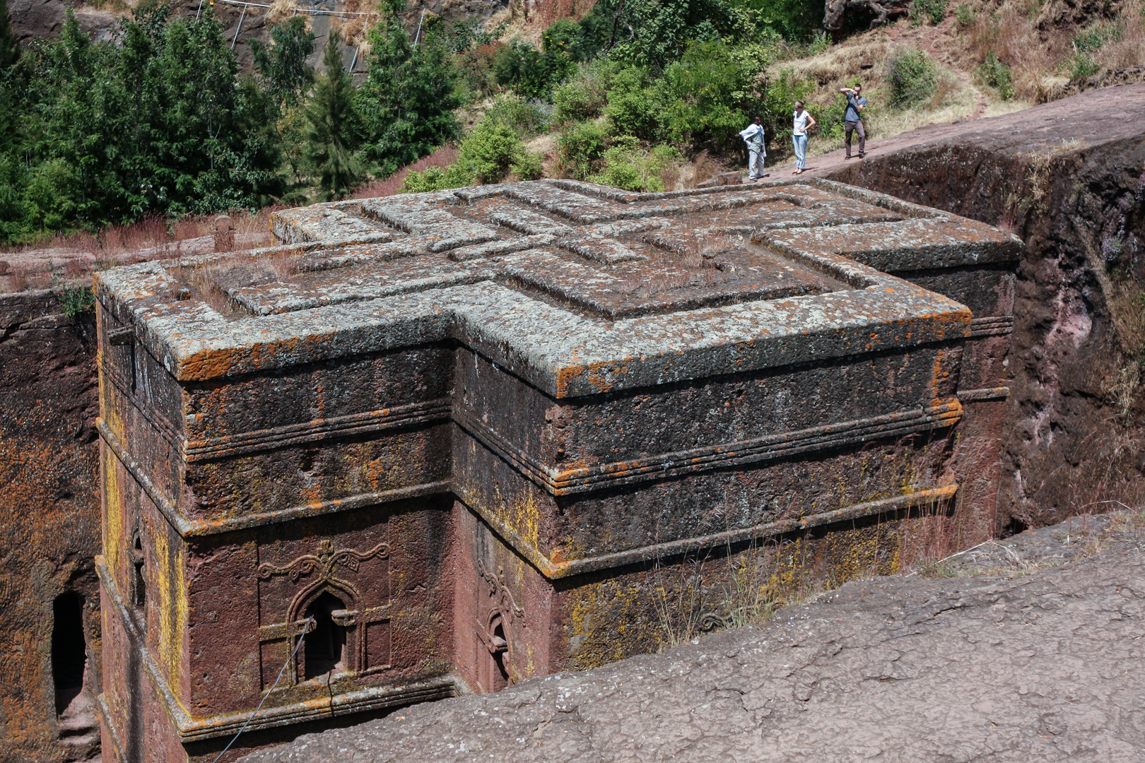 Die Biete Ghiorgis der Felsenkirchen von Lalibela