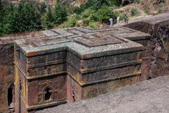 Die Biete Ghiorgis der Felsenkirchen von Lalibela