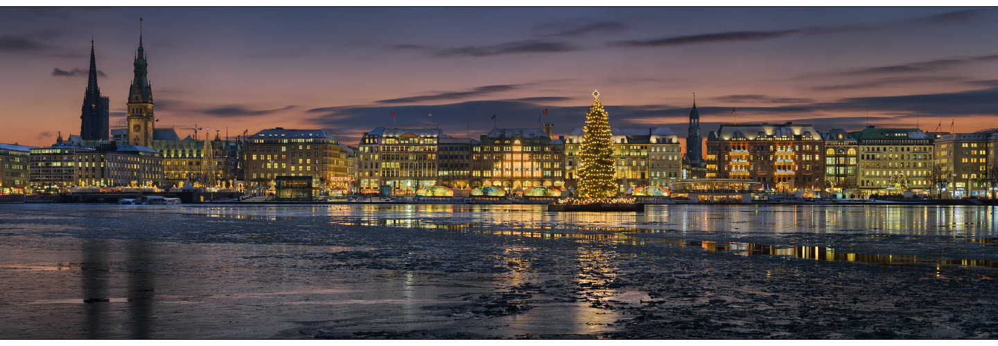 Die Binnenalster vor Weihnachten